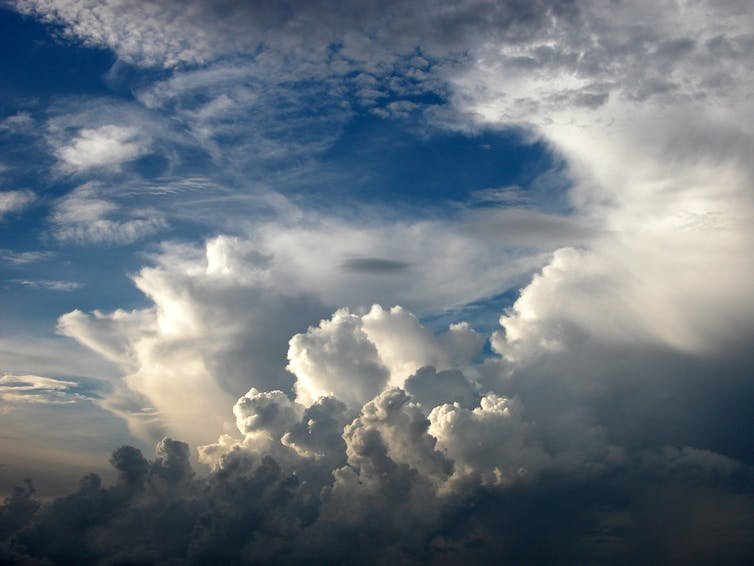 Clouds in the sky.