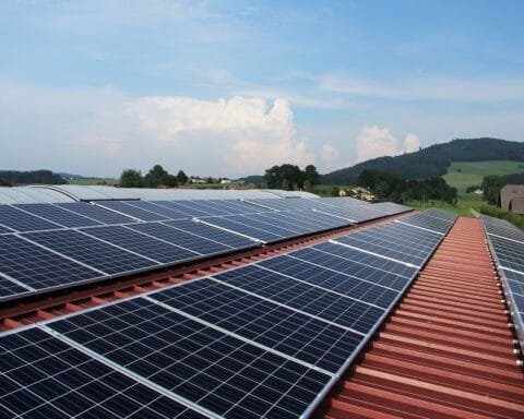 solar energy, solar panels, nature
